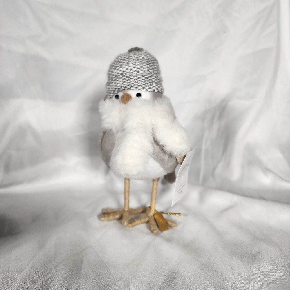 2022 Target Wondershop Holiday Christmas White Purl Featherly Friend Fabric Bird